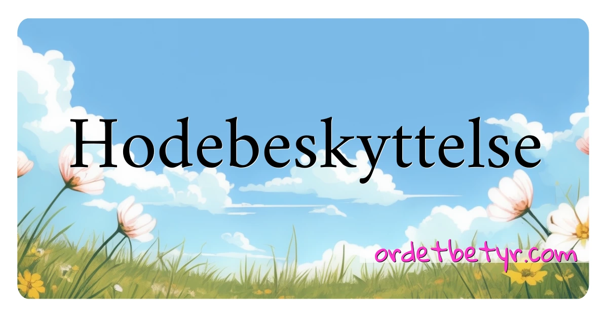 Hodebeskyttelse synonymer kryssord betyr forklaring og bruk