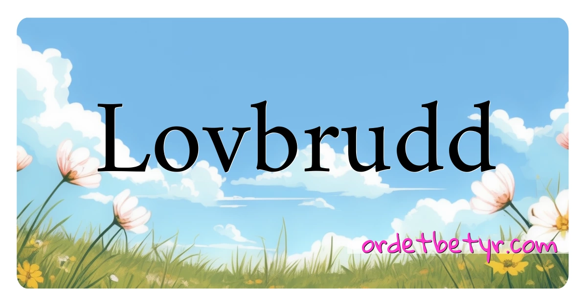 Lovbrudd synonymer kryssord betyr forklaring og bruk