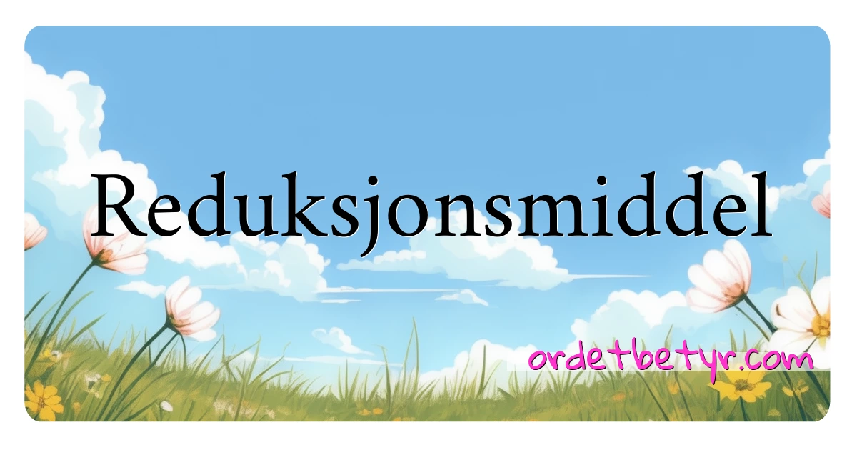 Reduksjonsmiddel synonymer kryssord betyr forklaring og bruk