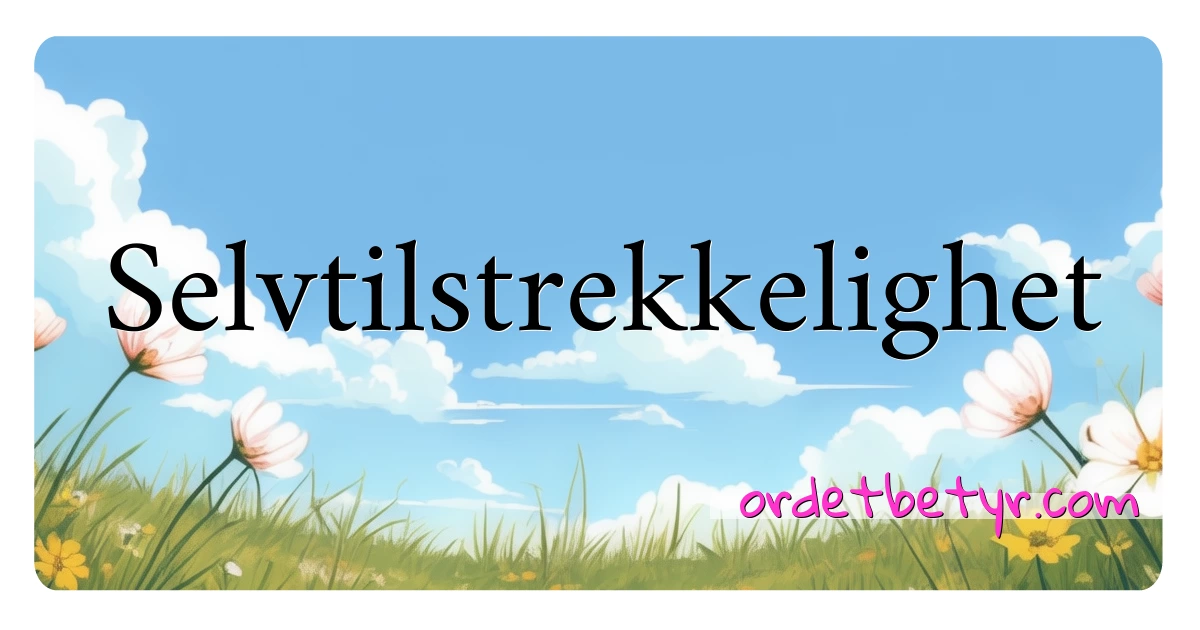 Selvtilstrekkelighet synonymer kryssord betyr forklaring og bruk