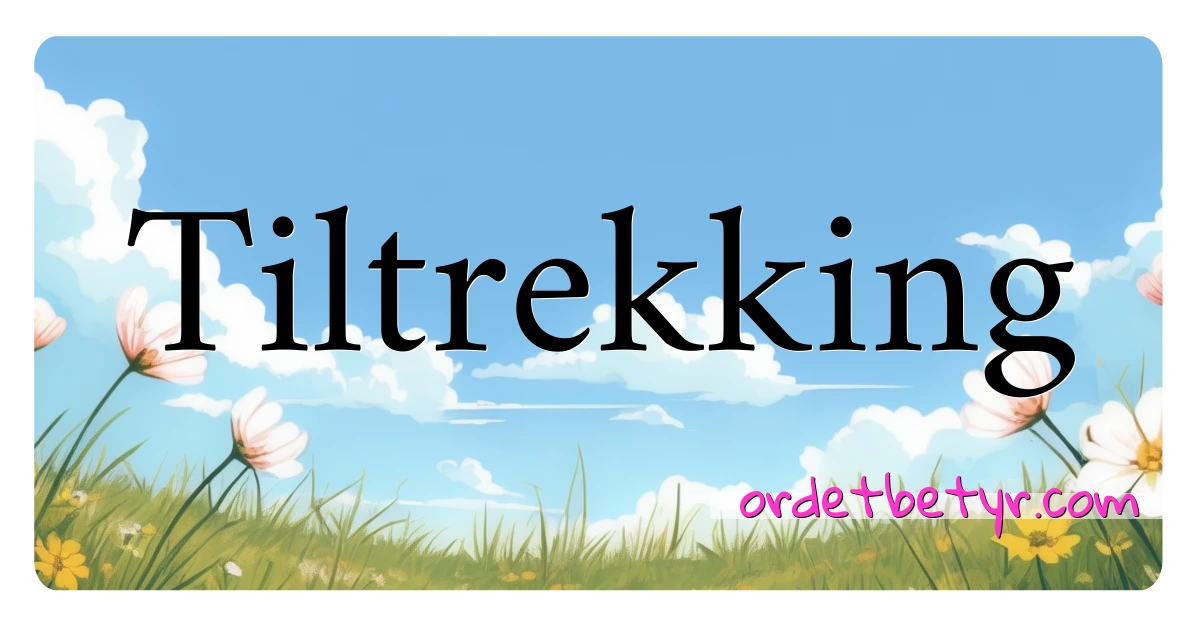 Tiltrekking synonymer kryssord betyr forklaring og bruk