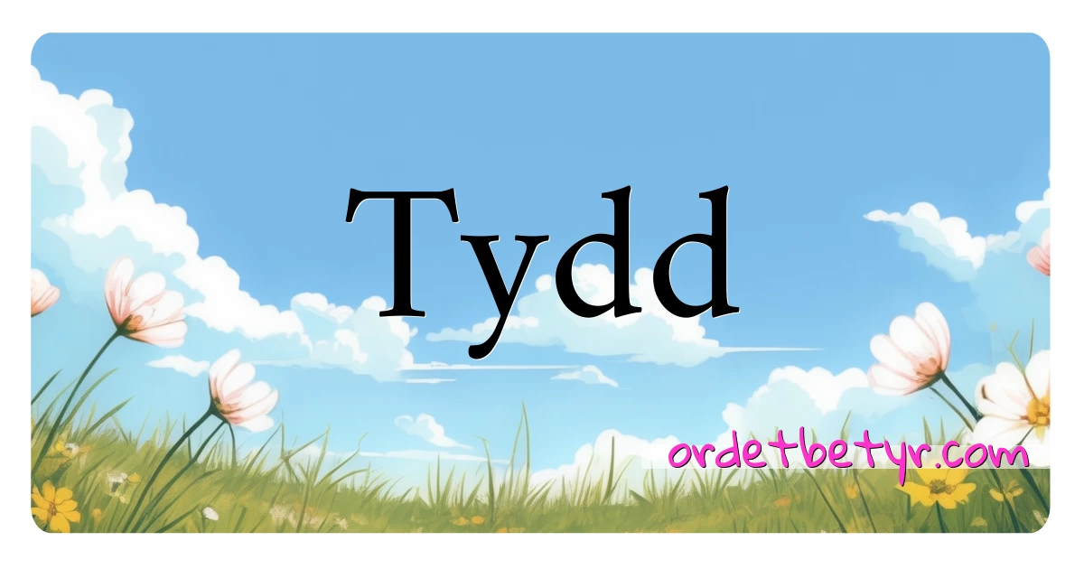 Tydd synonymer kryssord betyr forklaring og bruk