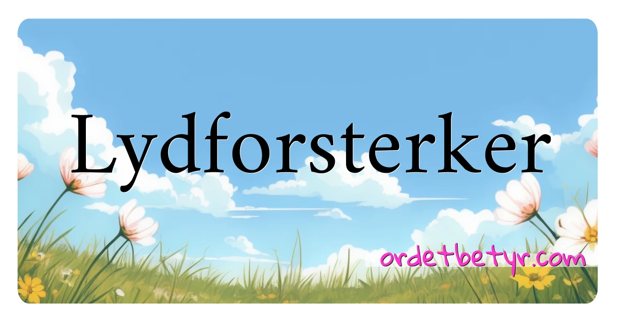 Lydforsterker synonymer kryssord betyr forklaring og bruk