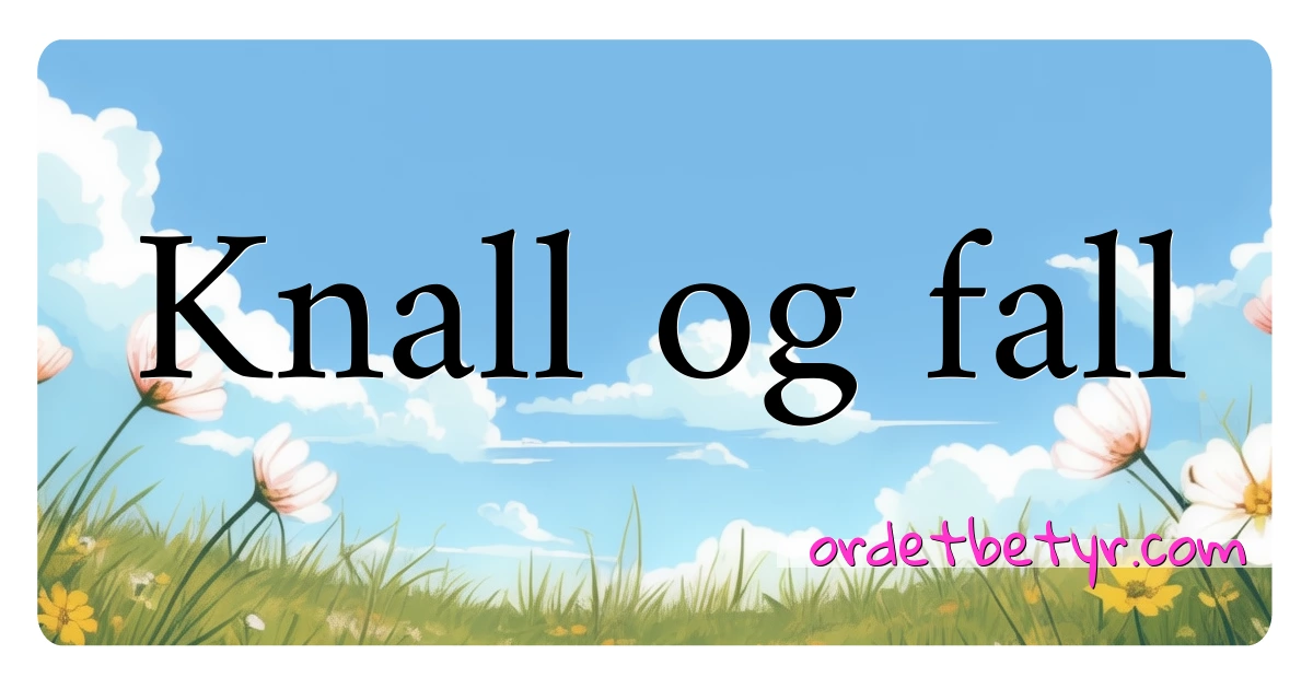 Knall og fall synonymer kryssord betyr forklaring og bruk