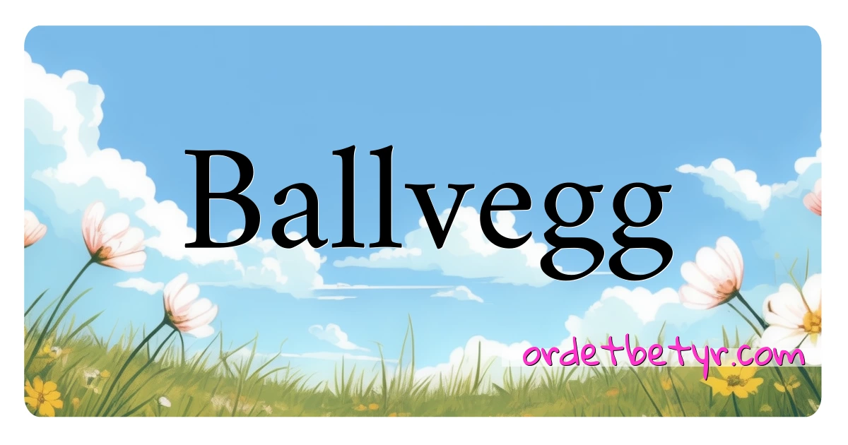 Ballvegg synonymer kryssord betyr forklaring og bruk