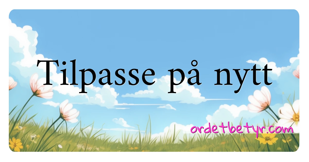 Tilpasse på nytt synonymer kryssord betyr forklaring og bruk