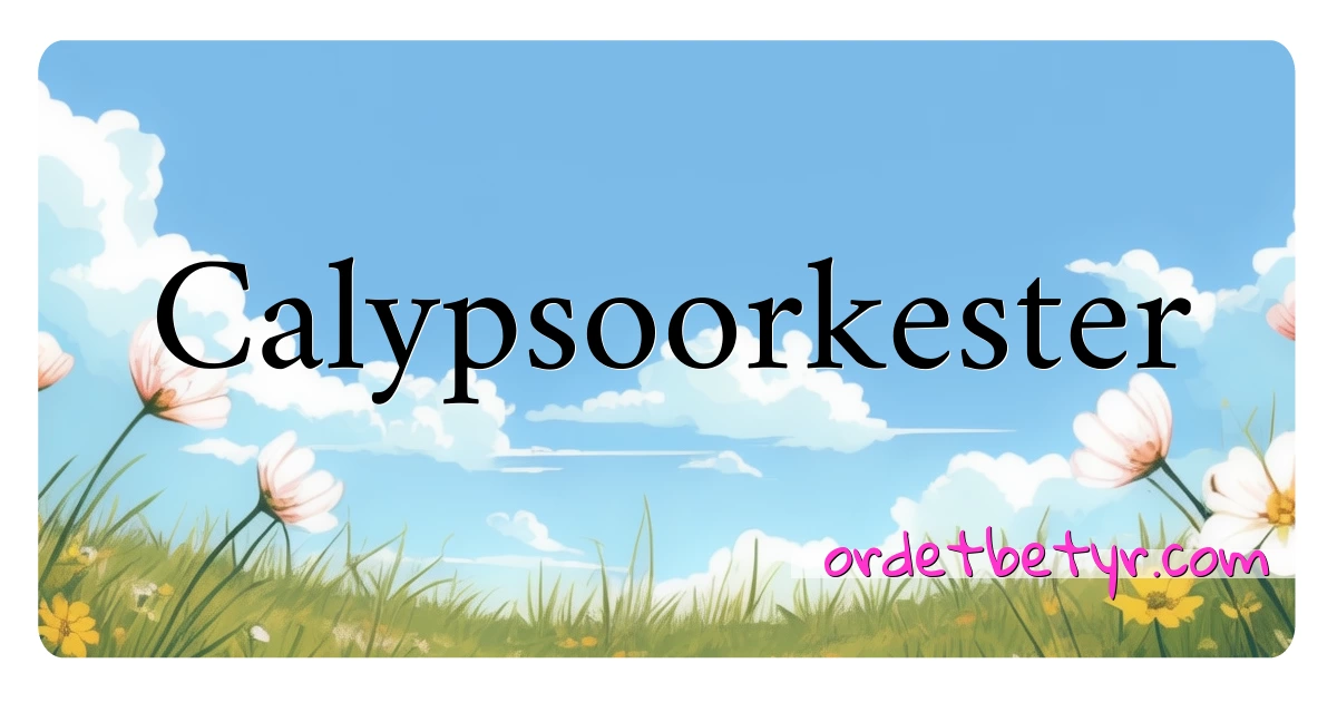 Calypsoorkester synonymer kryssord betyr forklaring og bruk