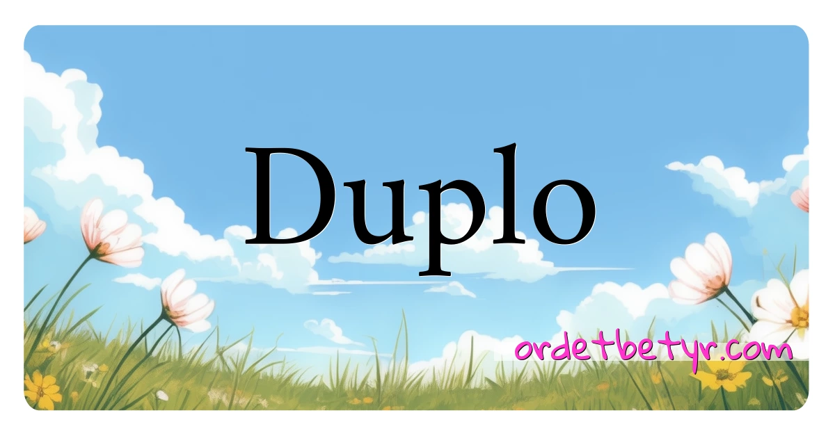 Duplo synonymer kryssord betyr forklaring og bruk